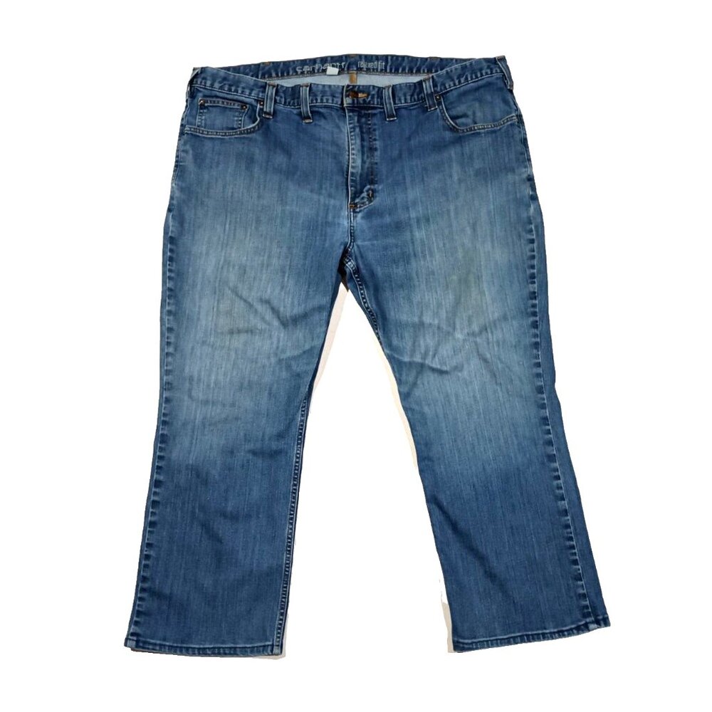 Carhartt 46x30 Relaxed Fit Jeans Mens Blue Denim Straight Leg Denim Work Pants